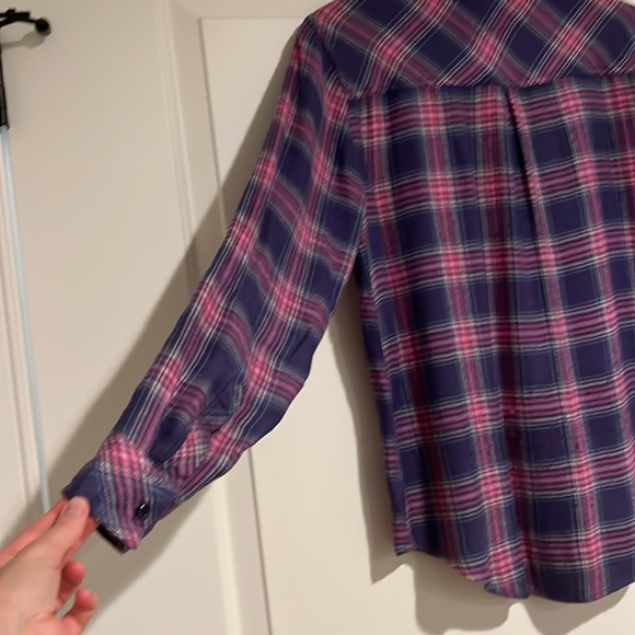 Rails, size small, super soft button down long sleeve. Pink and purple plaid. - Picture 4 of 6